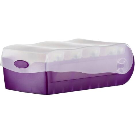 HAN CROCO 998-673 Schedario Translucido , Viola Numero max. di schede: 500 Schede DIN A8 orizzontale incl. 100 cartonci