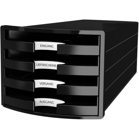 HAN IMPULS 2.0 1013-13 Cassettiera Nero DIN A4, DIN C4 Numero cassetti: 4
