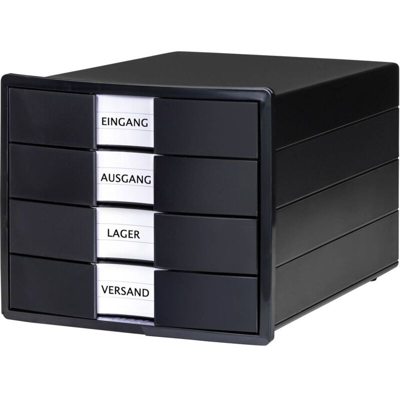 HAN - impuls karma 10128-13 Caisson à tiroirs noir din A4, din C4 Nombre de tiroirs: 4