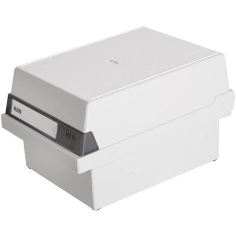 HAN Karteikasten 966-11 DIN A6 quer max. 800Karten PS lichtgrau