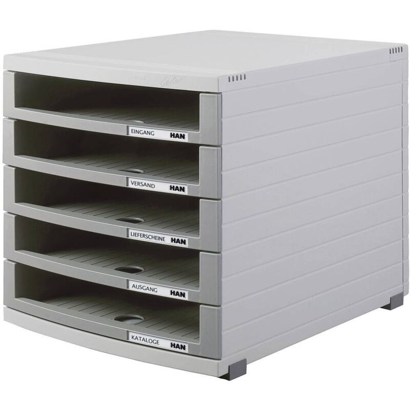 Contur 1505-0-19 Caisson à tiroirs gris clair din A4, din B4, din C4 Nombre de tiroirs: 5 - HAN