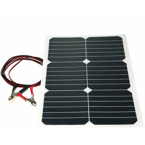 HANBING Kit de panneau solaire à double port USB, multifonctionnel, portable, étanche, éclairage de secours, charge en volts (panneau solaire D20X)