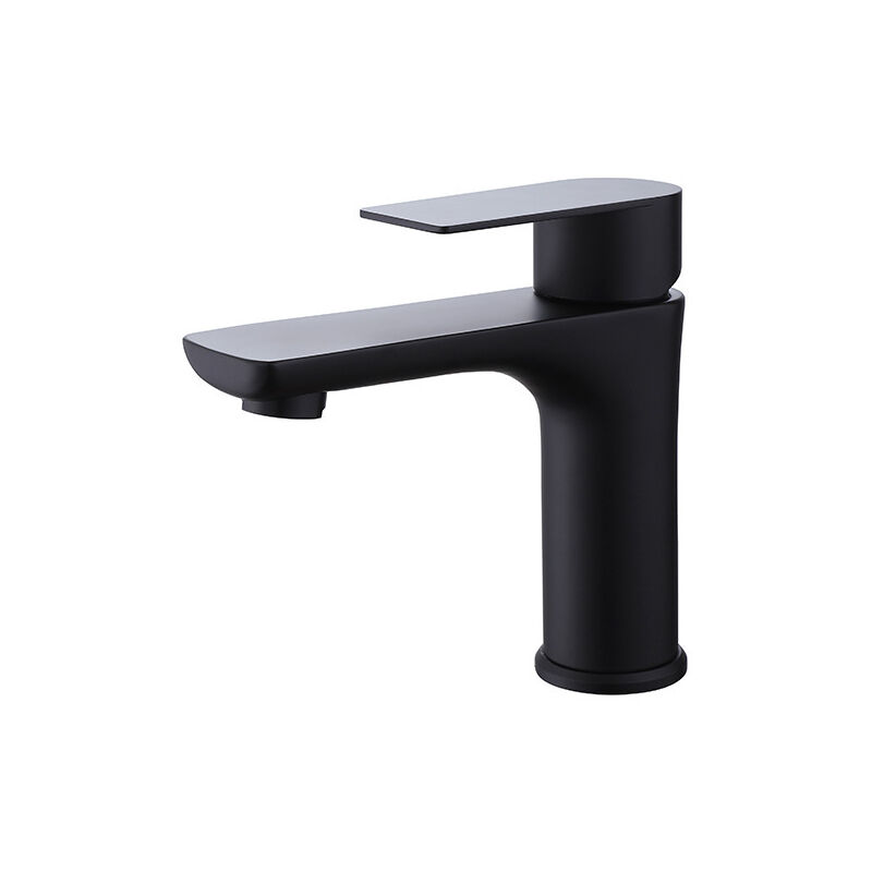 Hand basin faucet Gunmetal steel mixer tap with cold and hot water basin faucet��black��