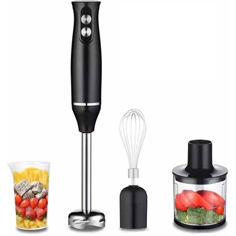 Fei Yu - Mixeur plongeant 800W, régulateur de vitesse, turbine, lames en acier inoxydable, manche amovible en acier inoxydable, design ergonomique