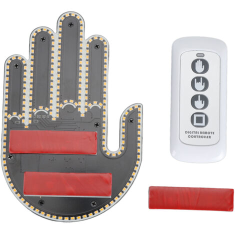 Hand Gesture Light for Car 3 Modes LED Windscreen Decorative Lights 175 LED Beads with Remote Control Female 15x10cm