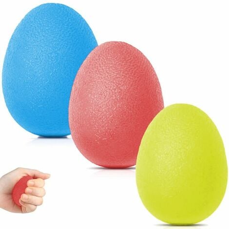 Egg Balle Anti Stress, Balle Reeducation de La Main Antistress Ball  résistance pour Doigt et Balle