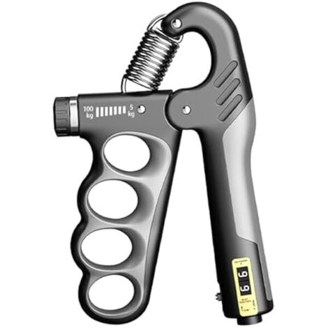 Hand Gripper - Adjustable Resistance 5-100 Kg - With Digital Counter - For Forearm And Grip Training - 1 Unit
