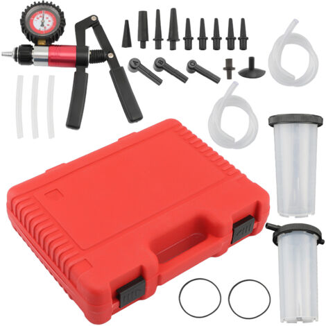 Hand Held Vacuum Pressure Pump Tester Kit Brake Fluid Bleeder Bleeding Test Tool