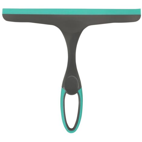 Hand Held Wiper Blade Window Squeegee, Grey/Turquoise