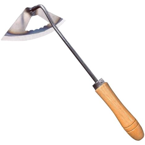 Hand-Hohlhacke aus gehärtetem Stahl, tragbares Werkzeug zum Lösen von Böden im Garten – Unkrautrechen für den Haushalt, Gartenzubehör (1 Stück / Holzgriff)