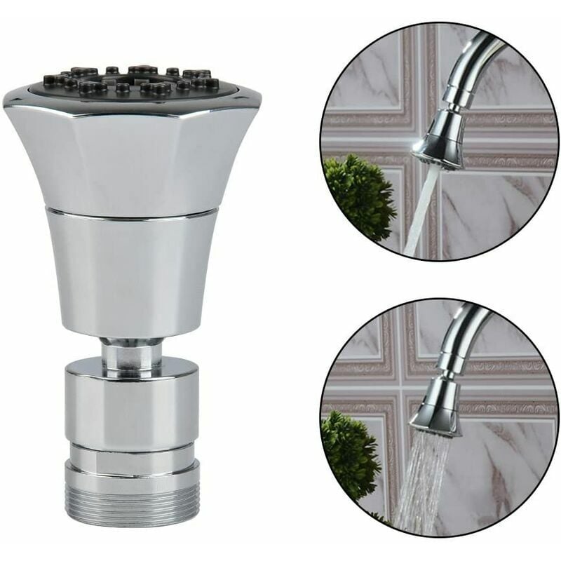 Hand shower function - flow aerator faucet with jet regulator - swivel shower faucet attachment with 360° swivel shower head
