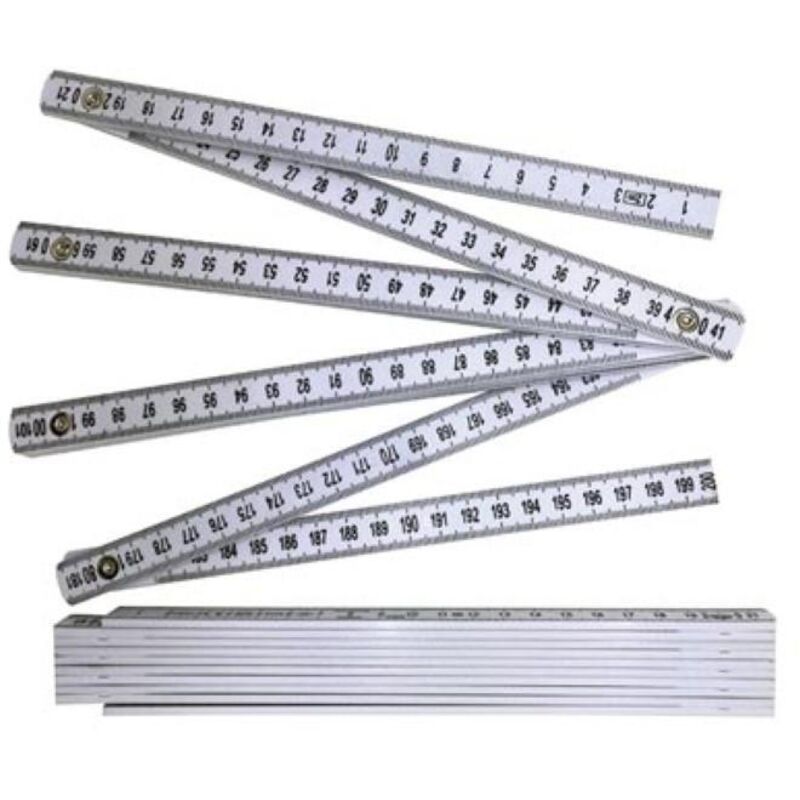 Toolland - Regla de plegado de fibra de vidrio duradera, instrumento de medición de precisión y herramienta de medición conveniente, 2 m