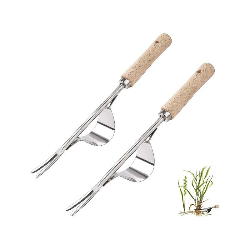 Outils de jardinage pour désherbage manuel en acier inoxydable et désherbeur de jardinage
