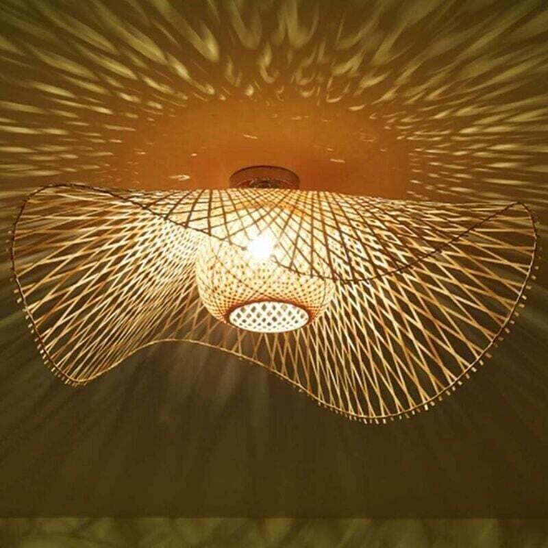 Image of Hand-woven bamboo ceiling light - Light&hellip;