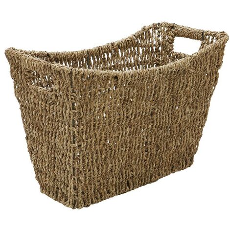Hand Woven Seagrass Newspaper/Magazine Storage Rack