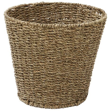 Hand Woven Seagrass Waste Paper Basket Bin