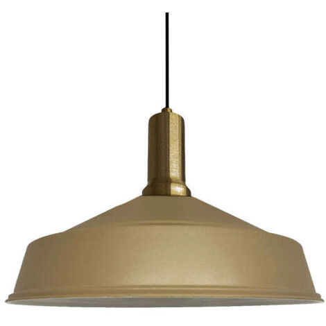 Handbemalte Industrielle Hängeleuchte aus Beige Metall – Vintage-Kronleuchter E27 Ø41 cm für Wohnzimmer, Schlafzimmer Oder Esszimmer
