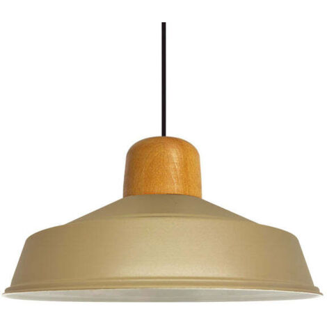 Handbemalte Industrielle Hängeleuchte aus Beige Metall – Vintage-Kronleuchter E27 Ø41 cm für Wohnzimmer, Schlafzimmer Oder Esszimmer