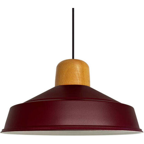 Handbemalte Industrielle Hängeleuchte aus Burgund Metall – Vintage-Kronleuchter E27 Ø41 cm für Wohnzimmer, Schlafzimmer Oder Esszimmer