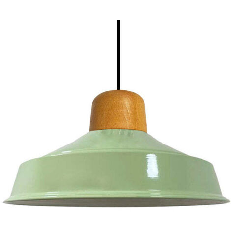 Handbemalte Industrielle Hängeleuchte aus Minzgrün Metall – Vintage-Kronleuchter E27 Ø41 cm für Wohnzimmer, Schlafzimmer Oder Esszimmer