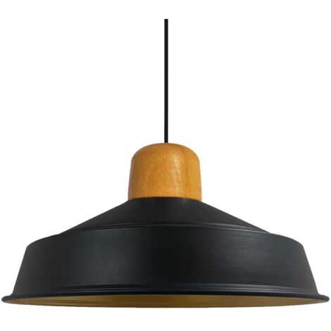 Handbemalte Industrielle Hängeleuchte aus Schwarz Metall – Vintage-Kronleuchter E27 Ø41 cm für Wohnzimmer, Schlafzimmer Oder Esszimmer