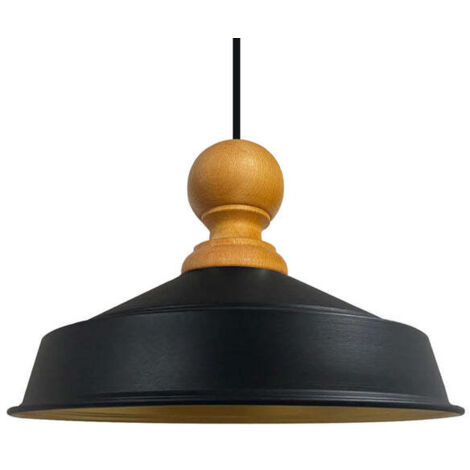 Handbemalte Industrielle Hängeleuchte aus Schwarz Metall – Vintage-Kronleuchter E27 Ø41 cm für Wohnzimmer, Schlafzimmer Oder Esszimmer