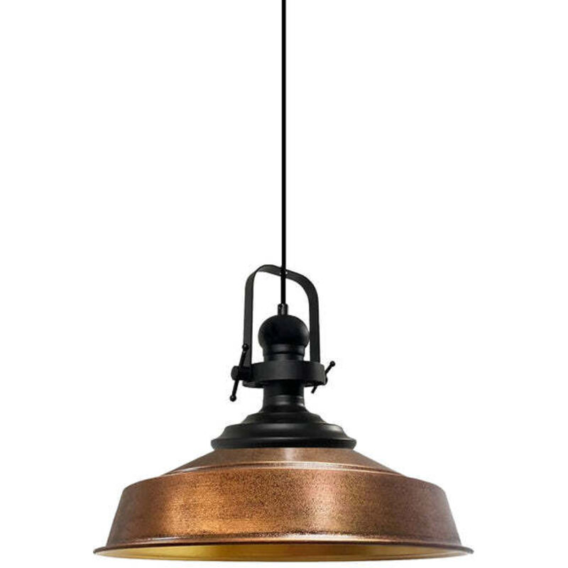 Bamyum Handbemalte Industrielle Hängeleuchte Aus Kupferfarbe Metall – Vintage-kronleuchter E27 Ø41 Cm Für Wohnzimmer, Schlafzimmer Oder Esszimmer