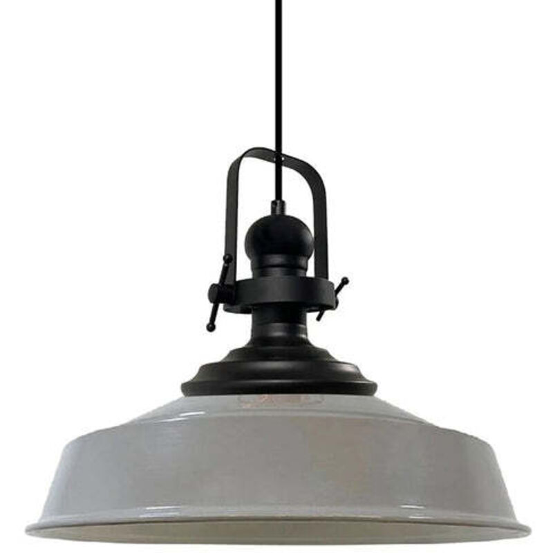 Bamyum Handbemalte Industrielle Hängeleuchte Aus Grau Metall – Vintage-kronleuchter E27 Ø41 Cm Für Wohnzimmer, Schlafzimmer Oder Esszimmer