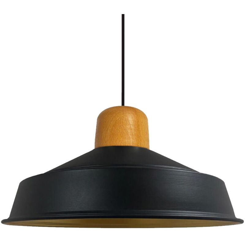 Bamyum Handbemalte Industrielle Hängeleuchte Aus Schwarz Metall – Vintage-kronleuchter E27 Ø41 Cm Für Wohnzimmer, Schlafzimmer Oder Esszimmer