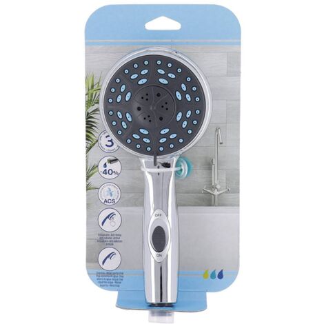 Handbrause mit 4 funktionen inkl. Wasserstopp mit antikalk-system - chrom - Tendance