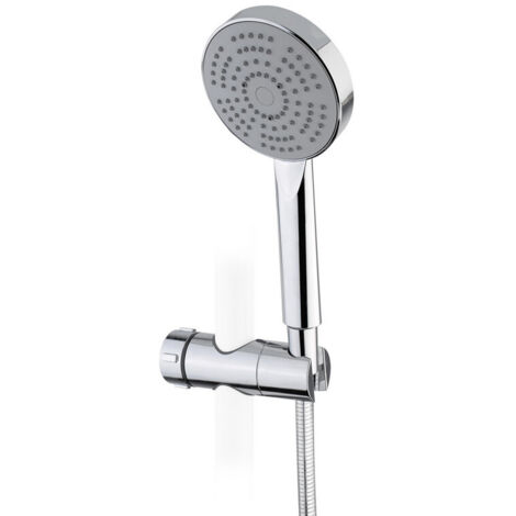Handbrause mit flexiblem Schlauch und verchromter Schiebehalterung für Haltegriffe Idral 12014  Verchromt