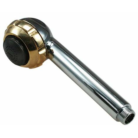 Handbrause Rundo farbig chrom gold, Duschkopf mit variablem Brausestrahl