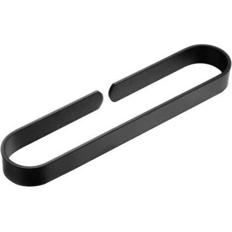 Handdoekrek - Handdoekrek met stang - Badkamerhanddoekrek - Handdoekstang - Wandrek - Theedoekenrek - 7 x 50 x 3 cm - Nero