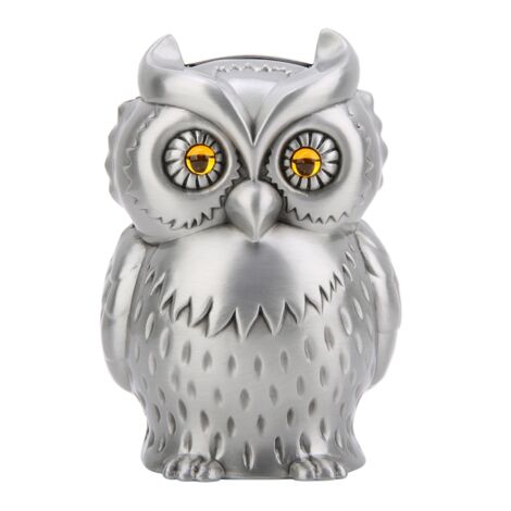 Handgefertigte Eulen-Spardose aus Metall – Wohnaccessoire und originelles Geschenk