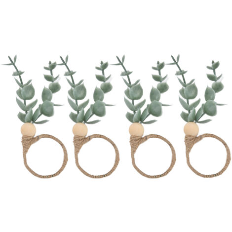 handgefertigte Serviettenringe mit Blatt- und Blumenmuster für Hochzeiten, Partys und Tischdekorationen
