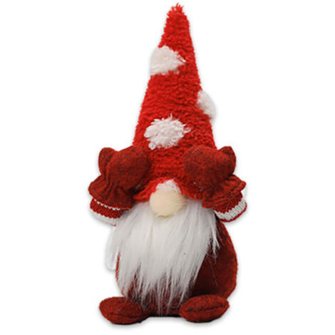 Handgefertigte Weihnachtsmannpuppe aus Stoff – Weihnachtsdekoration und Geschenk zum Erntedankfest