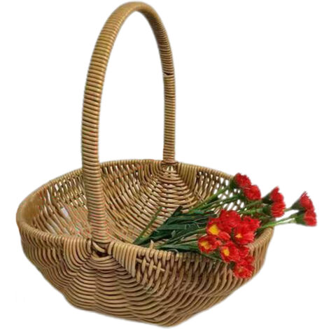 Handgefertigter Blumenkorb aus recycelbarem Kunststoff. Modelle: 30 x 12 x 12 cm, 30 x 22,5 x 14 cm, 27 x 23 x 17 cm, 31 x 18 x 13 cm. Farbe: Braun. Inhalt: 1 Korb.