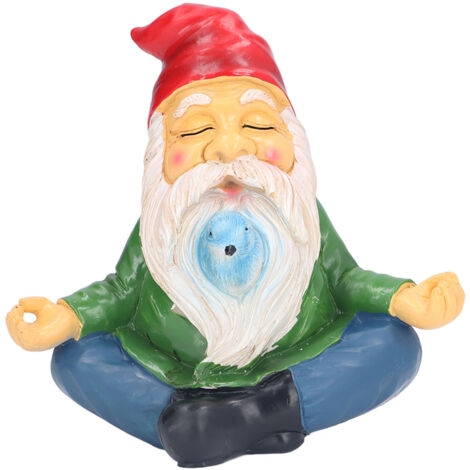 Handgefertigter Meditationszwerg aus Kunstharz – Zen-Dekoration für Garten und Terrasse