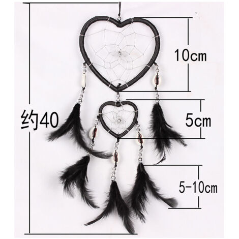 Handgefertigter schwarzer Traumfänger – Boho-Wanddekoration und einzigartiges Geschenk für Zuhause
