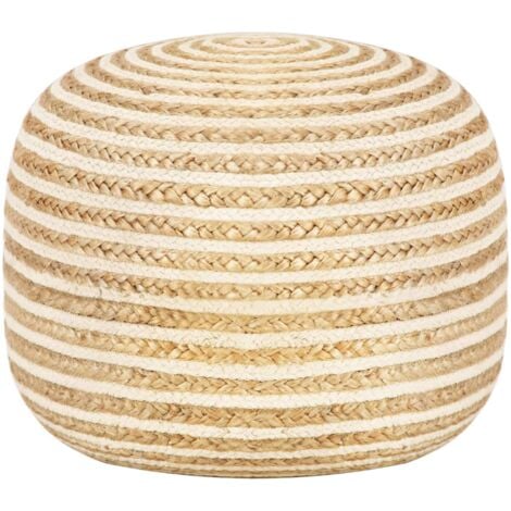 Handgefertigter Sitzpuff 45 x 30 cm Jute vidaXL