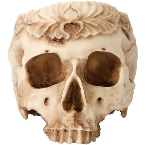 Handgefertigter Totenkopf-Pflanztopf aus Kunstharz – Personalisierte Wohndekoration