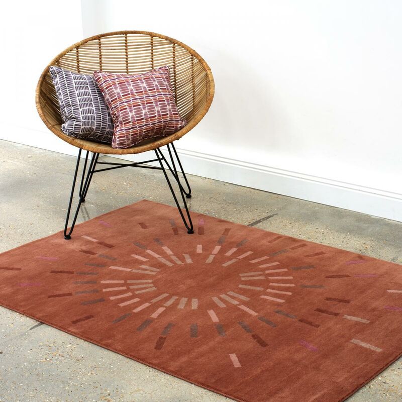 

Lihou Lounge Mats en lana naranja - Orange
