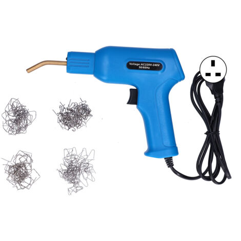Handheld Plastic Welding Machine Hot Stapler Repair Welding Tool for Home Garden Supplies BlueUK Plug 220‑240V