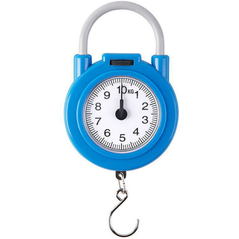 Handheld Scale High Accuracy Portable Kitchen Spring Scale 22lb Load Capacity Small Food Weighing Scale for Household Blue