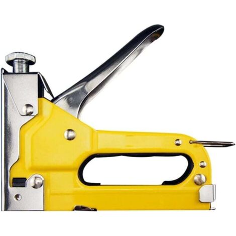Handheld tacker-nailer. Triple-purpose hand nailer for carpentry and wiring. MUMU