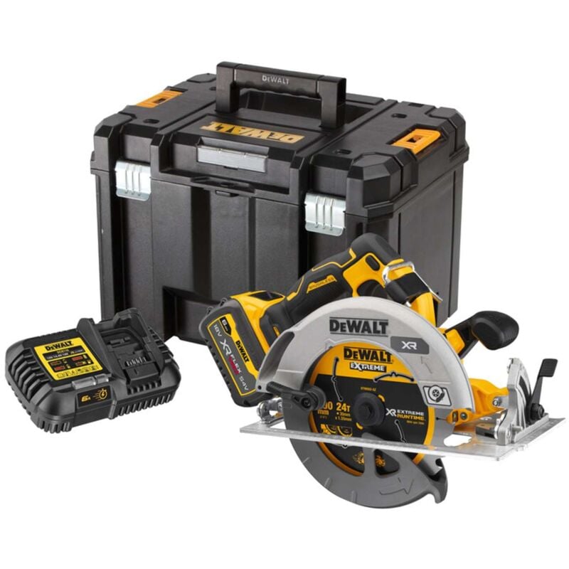 Image of Werkzeuge - 18V Akku-Kreissäge, 1 x 6,0 Ah flexvolt Akkus, Ladegerät DCS573T1 - Dewalt
