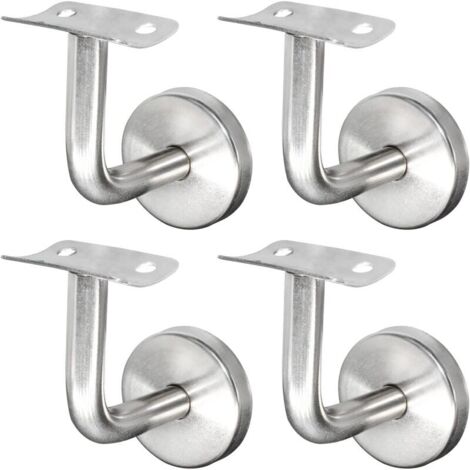Handlaufhalterung aus Edelstahl 304 für Treppengeländer, Wandmontage, Holzgeländer, Silber, 4 Stück