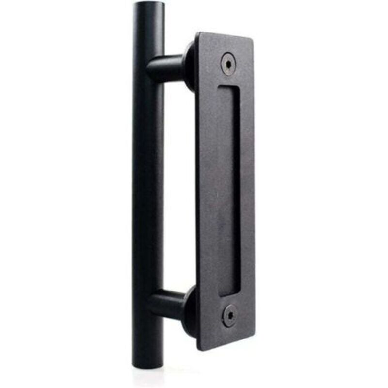Handle - Black Stainless Steel Sliding Door Handle, Sliding Barn Door Handle - Simple Round Handle