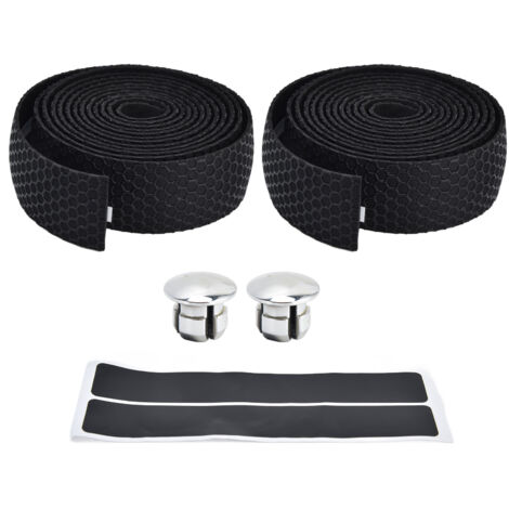 Handlebar Tape Quick Dry Anti Slip Tape Synthetic Sponge Bicycle Cycling Wrap Tape for Outdoor ExerciseBlack
