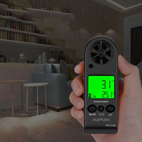 Handliches digitales Anemometer zur Messung von Windgeschwindigkeit und Temperatur